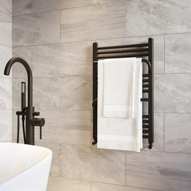 Black Towel Radiator 800 x 500mm - Nazco
