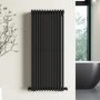 Black Vertical Double Panel Radiator 1200 x 500mm - Nevada