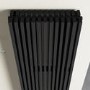 Black Vertical Double Panel Radiator 1200 x 500mm - Nevada