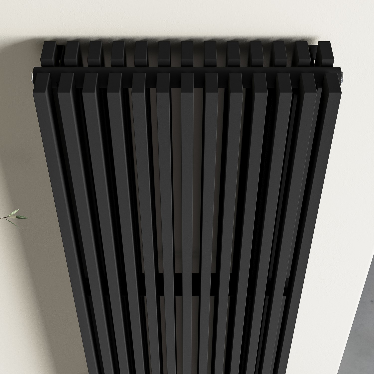 Black Vertical Double Panel Radiator 1200 x 500mm - Nevada - Better ...