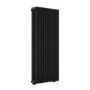 Black Vertical Double Panel Radiator 1200 x 500mm - Nevada