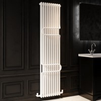 Vertical White Column Radiator with Towel Bars 1800 x 460mm - Nevis Vertical White Column Radiator with Towel Bars 1800 x 460mm - Nevis