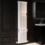 Vertical White Column Radiator with Towel Bars 1800 x 460mm - Nevis