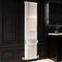 Vertical White Column Radiator with Towel Bars 1800 x 460mm - Nevis