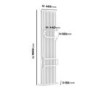 Vertical White Column Radiator with Towel Bars 1800 x 460mm - Nevis