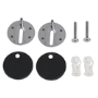 Black Round Wrap Over Soft Close Toilet Seat with Quick Release - Newport