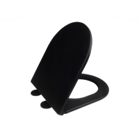 Matt Black Round Soft Close Toilet Seat - Newport Matt Black Round Soft Close Toilet Seat - Newport