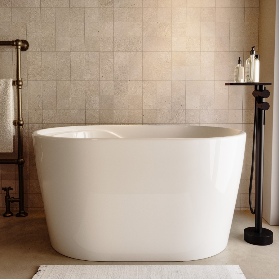 Freestanding Japanese Soaking Deep Bath With Seat 1200 x 630mm - Niki
