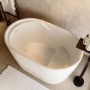 Freestanding Japanese Soaking Deep Bath With Seat 1200 x 630mm - Niki