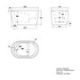 Freestanding Japanese Soaking Deep Bath With Seat 1200 x 630mm - Niki