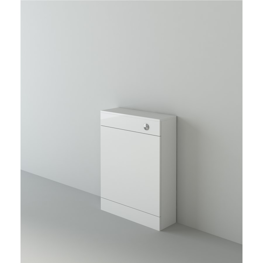 Anya Minimalist White WC Unit 600x200mm