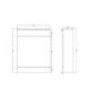 Anya Minimalist White WC Unit 600x200mm