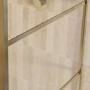 1000mm Brushed Brass Grid Shower Screen for Wet Room & Walk In Shower - Nova