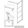 1000mm Black Grid Shower Screen for Wet Room & Walk In Shower - Nova