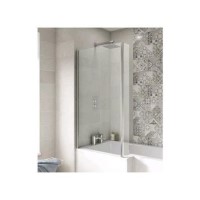 1400 x 808mm L Shape Fixed Bath Screen