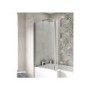 1400 x 808mm L Shape Fixed Bath Screen