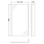 1400 x 808mm L Shape Fixed Bath Screen