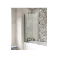1400 x 785mm Straight Square Hinged Bath Screen