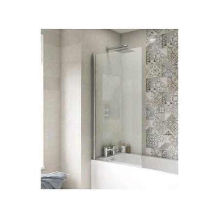 1400 x 785mm Straight Square Hinged Bath Screen