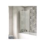 1400 x 785mm Straight Square Hinged Bath Screen