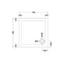 700mm Low Profile Square Shower Tray - Purity