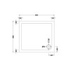 Low Profile Rectangular Shower Tray 900 x 800mm - Purity