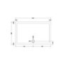 1400x900mm Low Profile Rectangular Shower Tray - Purity