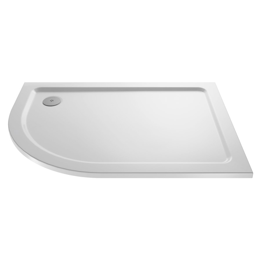 1000x800mm Low Profile Right Hand Offset Quadrant Shower Tray - Purity