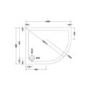 1000x800mm Low Profile Right Hand Offset Quadrant Shower Tray - Purity