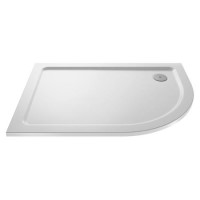 1000x900mm Low Profile Left Hand Offset Quadrant Shower Tray - Purity