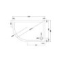 1200x800mm Low Profile Left Hand Offset Quadrant Shower Tray - Purity