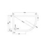 1200x800mm Right Hand Offset Quadrant Low Profile Shower Tray- Purity 