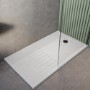 1600x800mm Stone Resin Low Profile Rectangular Walk In Shower Tray with Drying Area - Purity 
