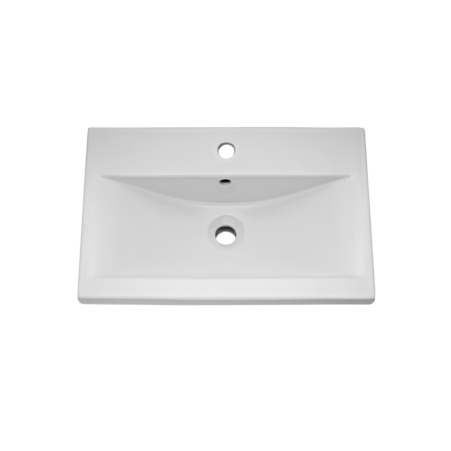 GRADE A1 - Premier - 600mm Mid Edged Inset Basin