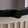 Round Black Heated Bathroom Mirror with Lights 800mm - Nyx