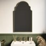 Arched Ornate Brass Bathroom Mirror 500 x 800mm - Oberon