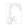 Reginox Black Single Lever Mono Kitchen Mixer Tap - Obion B