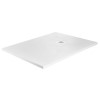 1000x800mm White Slate Effect Shower Tray with Grate - Sileti 