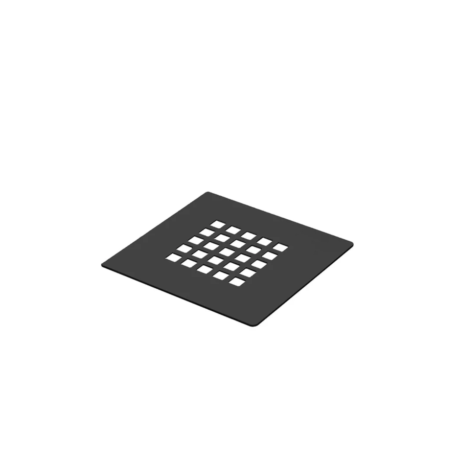 1000x900mm Rectangular Shower Tray with Grate - Black Stone Resin Slate Effect - Sileti