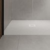 1200 x 900mm White Slate Effect Tray with Grate - Sileti 