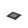 1000x900mm Rectangular Shower Tray with Grate - Black Stone Resin Slate Effect - Sileti