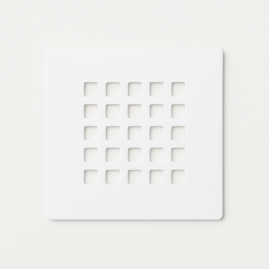 1400x900mm Rectangular Shower Tray with Grate - White Stone Resin Slate Effect - Sileti