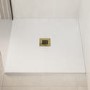 800x800mm Square White Slate Shower Tray 27mm - Stone Resin - Pearl