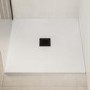 800x800mm Square White Slate Shower Tray 27mm - Stone Resin - Pearl