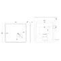 Rectangular Heated Bathroom Mirror with Lights & Magnifier 900 x 800mm – Odin