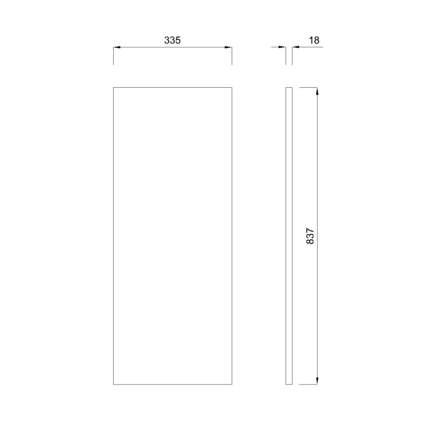 GRADE A1 - Blue End Panel for Fitted Bathroom Furniture - Ontario