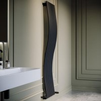Anthracite Vertical Wave Designer Single Panel Radiator 1800 x 400mm - Opala Anthracite Vertical Wave Designer Single Panel Radiator 1800 x 400mm - Opala