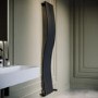 Anthracite Vertical Wave Designer Single Panel Radiator 1800 x 400mm - Opala