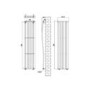 Anthracite Vertical Wave Designer Single Panel Radiator 1800 x 400mm - Opala