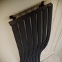 Black Vertical Wave Designer Single Panel Radiator 1800 x 400mm - Opala